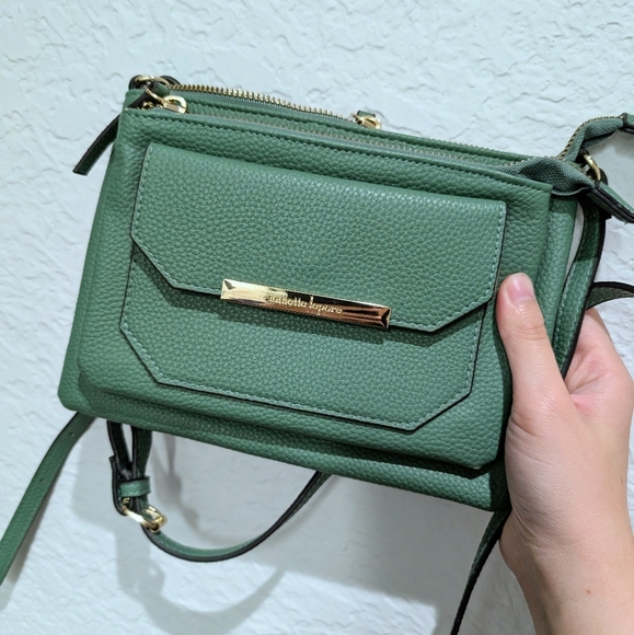 Nanette Lepore Versatile Lightweight Sage Green Color Crossbody Bag - Picture 1 of 12